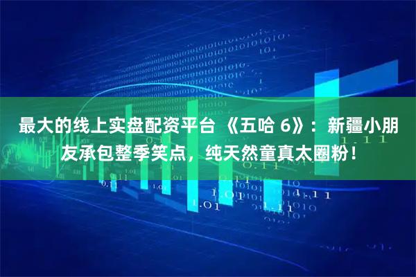 最大的线上实盘配资平台 《五哈 6》：新疆小朋友承包整季笑点，纯天然童真太圈粉！